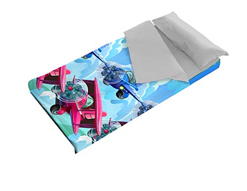 Denisa Home - Saco Nórdico de Cuna Invierno sin Relleno Aviones - Interior de Coralina (60x120 cm)