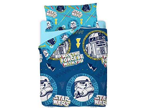 Disney Star Wars Doodle Funda Nórdica de 3 Piezas para Cama 90, Cotton, Multicolor