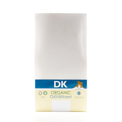 DK Glovesheet - Sábana Ajustable de Algodón 100% Orgánico para Next-2-Me / Lullago (Blanco)