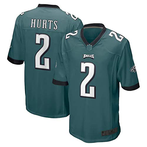 DODE Camiseta de fútbol americano para hombre Jalen Philadelphia NO.2 Eagles Hurts Game Jersey - Verde