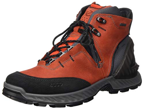 ECCO EXOHIKEM, Botas de Senderismo Hombre, Rojo (Black/Fire 57480), 44 EU