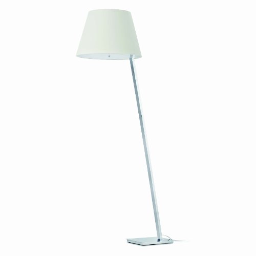 Faro Barcelona Moma 68502 - Sobremesas y lámparas de pie, 60W, acero, pantalla textil y difusor de pvc opal, color blanco