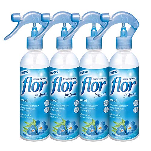 Flor - Instant Azul - Perfumador para la ropa - 345 ml - Lot de 4