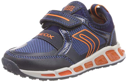 Geox J Shuttle Boy A, Zapatillas Niños, (Navy/Orange C0820), 31 EU