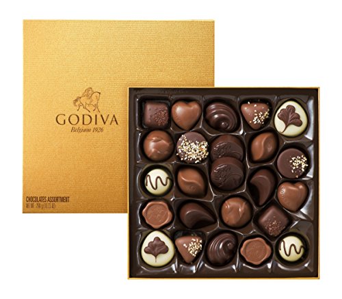 Godiva, Gold Rigid Box bombones pralines surtidos caja regalo 24 piezas, 290g