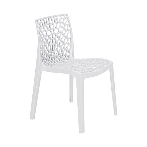 Grandsoleil Upon Gruvyer – Silla apilable, Polipropileno, Color Blanco, 51 x 52 x 81 cm