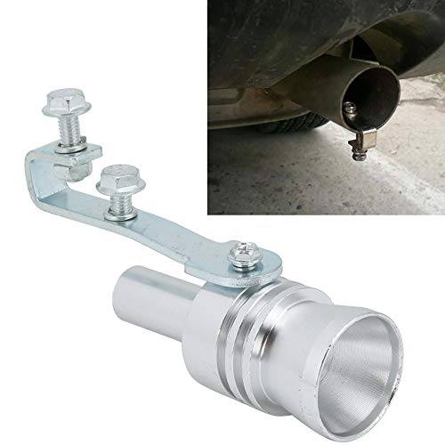 Kuuleyn Turbo Sound Whistle, 2 colores de aleación de aluminio Turbo Sound Tail Throat Tubo de escape Silbato Parte TC-XL Apto para todas las modificaciones de automóviles(plata)