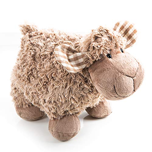 Logbuch-Verlag Pequeña oveja como peluche – Oveja de peluche 26 x 20 cm marrón – Regalo para niños y niñas para cumpleaños infantiles