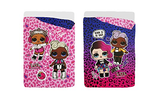 LOL SURPRISE - Juego de Funda nórdica Reversible, 2 Estampados Individuales, de algodón