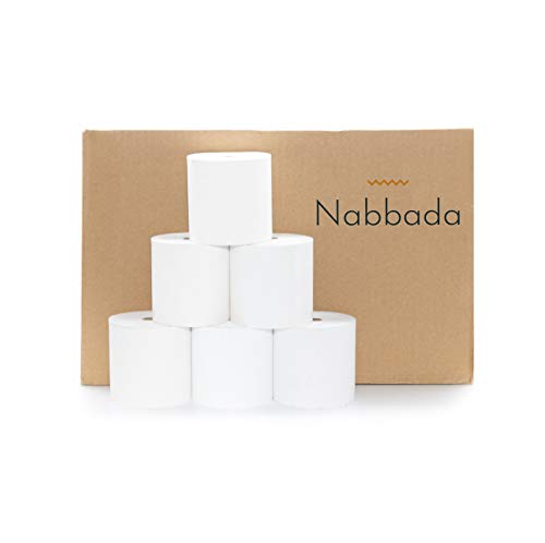 Nabbada - 18 Rollos de Papel Térmico 80x80x12 de 58 Gramos sin Bisfenol A ideales para Impresoras Térmicas, TPV y Cajas Registradoras