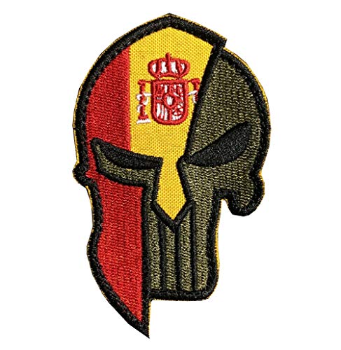 Ohrong España bandera nacional Espana parche bordado espartano táctico moral parche insignia brazalete apliques con gancho y lazo