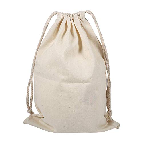 Paquete de 6 Bolsas de Algodón Con Cordón, Bolsa de Lavandería Con Cordón de Algodón Para El Hogar, Bolsa Plana Para Viajes, Uso Doméstico (22 * 28 Cm)