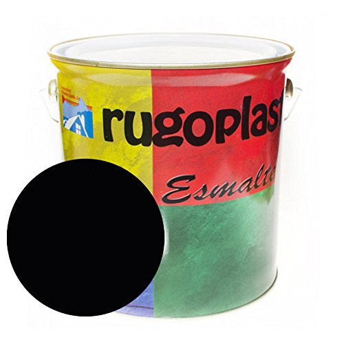 Pintura esmalte sintético de alta calidad ideal para pintar hierros, rejas, portones, puertas, ventanas, madera... Brillante / Satinado / Mate / Forja / Aluminio Plata / Metalizado Varios Colores (4L, Negro Brillo) Envío GRATIS 24 h.