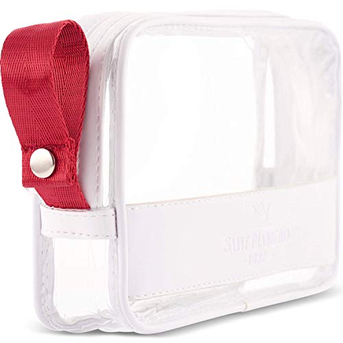 Saint Maniero Bolsa cosméticos Transparente I Neceser Transparente con Cremallera I Bolsa de Aseo 1 litro I Bolsa de Viaje Aprobado por la TSA I Organizador de Viaje Transparente