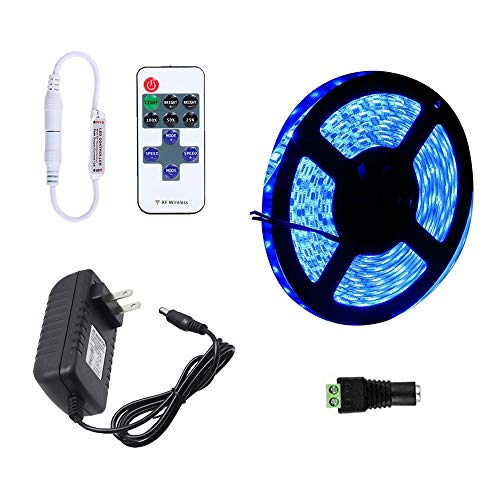 Tiras de led IBHT YWXLight regulable luz de tira Kit, SMD 2835 5m de la cinta LED, a prueba de agua for la cubierta, 11key control remoto de la lámpara LED de Gaza 300leds enchufe de EE.UU. 1