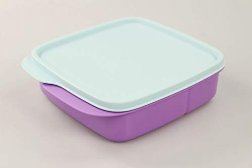 Tupperware To Go Lunchbox Clever Break 550 ml Violeta Azul Claro con partición 36347