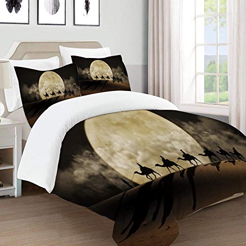 UFICTTFJ Juego de Funda nordica,Ropa de Cama,One Thousandand One Nights Illustration,Microfibra,Edredon 240x260cm con 2 Fundas de Almohada 50x80cm