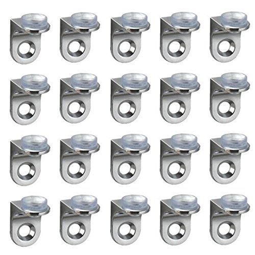 UOOOM 20 Pcs Angle Droit Supports avec Ventouse pour Etagère Verre