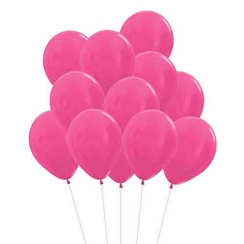 VAIOUS 100 Globos de Látex Elástico,25 cm,8 Pulgadas,Color Liso-Rosa