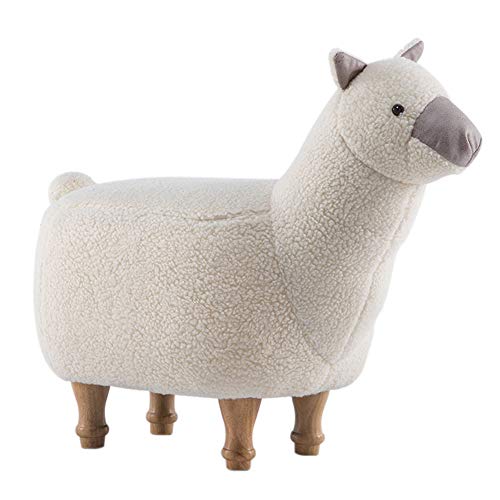 WZNING - Taburete de ante para sofá (forma de alpaca)