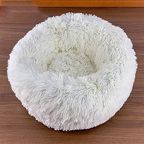 ZHAS Deep Sleep Nest Kennel Cat Nest Cama para Gatos Nido de algodón para Perros Winter Cat Litter Plus Velvet Warm Cat Litter Nest, Otoño e Invierno Warm Plush Bed House (Color: grisáceo, Tamaño