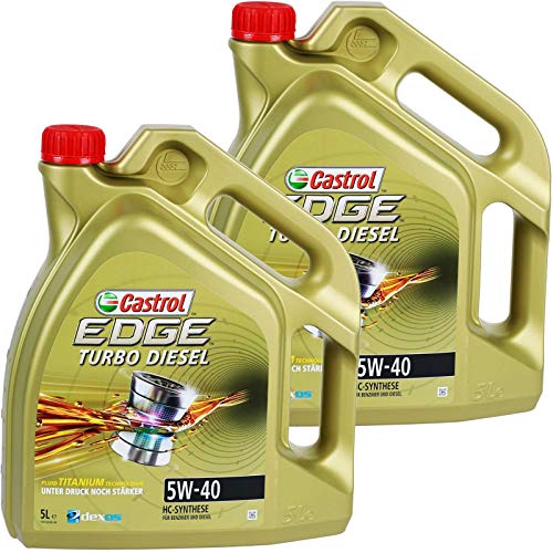 2 envases de 5 litros (total 10 litros) de aceite para motor Castrol EDGE Titanium FST 5W-40