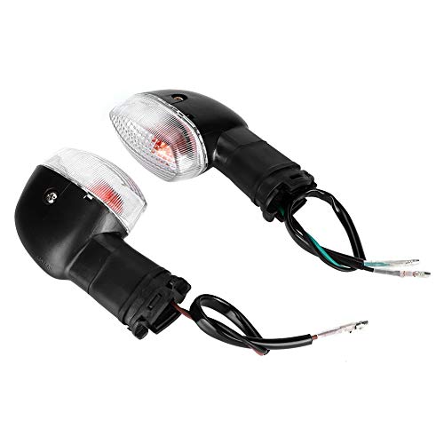 2PCS Motocicleta Luz de señal de giro Ámbar/Color transparente Motocicleta Luz diurna Luz intermitente Accesorios para YZF R1 R6 FZ1 FZ6 XJ6(white)