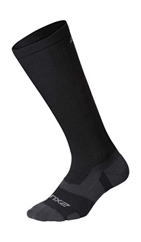 2XU Calcetines de compresión unisex Vectr de longitud completa, Unisex, UA5155e, Negro/Titanio, XXL