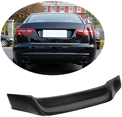 ABABABA Alerón Trasero De Maletero Adecuado para Audi A6 C6 / A6 Quattro / S6 Sedan Facelift 2009-2011 Fibra De Carbono CF Tapa De Puerta Trasera Highkick Wing Lip