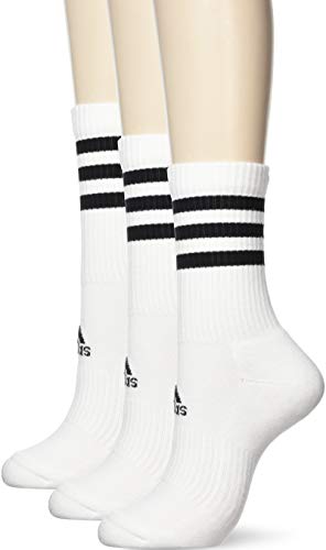adidas 3S CSH CRW3P Socks, Unisex adulto, White/White/White, L