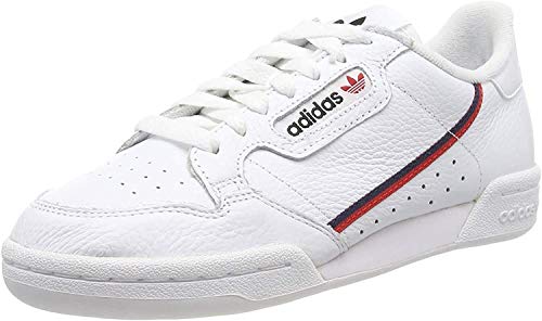 Adidas Continental 80, Zapatillas Hombre, Blanco (FTWR White/Scarlet/Collegiate Navy FTWR White/Scarlet/Collegiate Navy), 44 EU