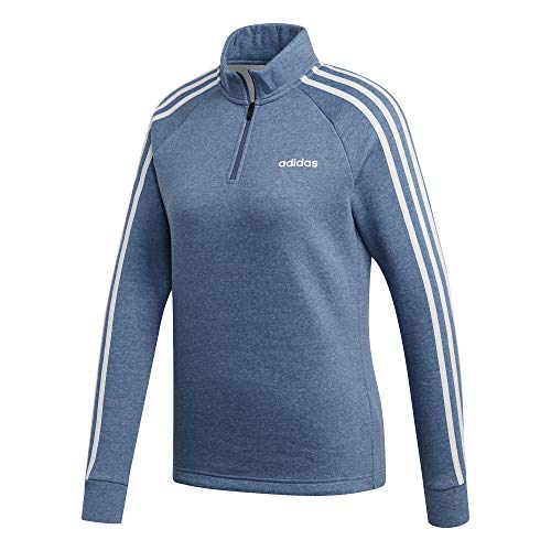 adidas Essentials 1/4 Zip Fleece Tracktop Sudadera, Mujer, True Pink/Collegiate Navy/White, S