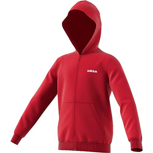 adidas Essentials Linear Full-Zip Hoodie Boys Red