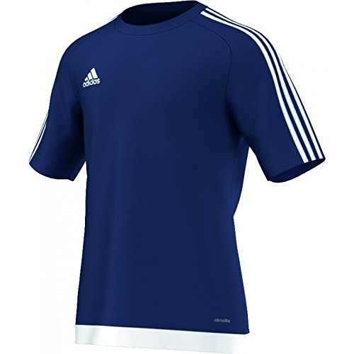 adidas Estro 15 JSY - Camiseta para hombre, color azul oscuro/blanco, talla S