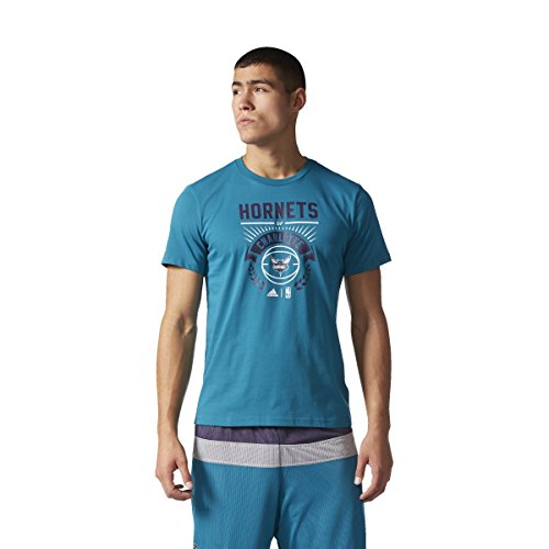 adidas GFX tee 4 Camiseta Charlotte Hornets de Baloncesto, Hombre, Multicolor (Nbacho), S