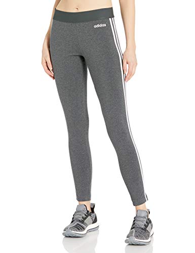 adidas Pantalones Ajustados para Mujer Essentials 3s, Mujer, Ajustado, FRU84, Gris, púrpura, Jaspeado, X-Large/Large