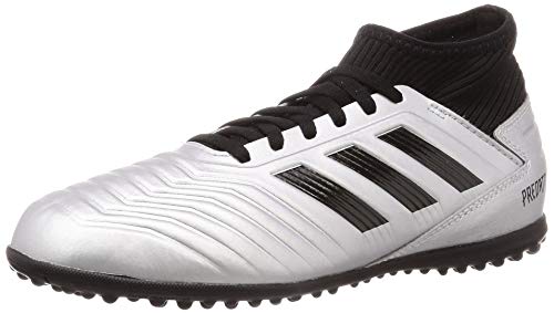 adidas Predator 19.3 Turf Niño, Zapatilla de fútbol, Silver Metallic-Core Black-Hi Red, Talla 32 EU (32 EU)