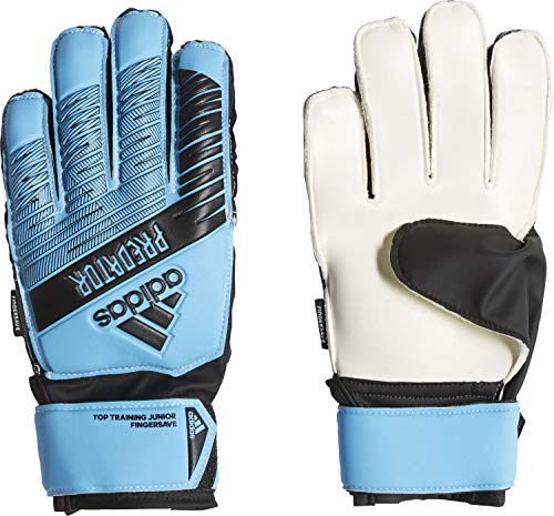 adidas Predator Top Training Fingersave Junior - Guantes de Portero para niños, Color Cian/Negro, 4