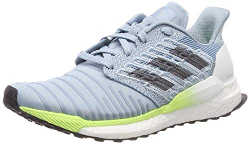 adidas Solar Boost W, Zapatillas de Running Mujer, Gris (Ash Grey S18/Onix/Hi/Res Yellow Ash Grey S18/Onix/Hi/Res Yellow), 36.5 EU