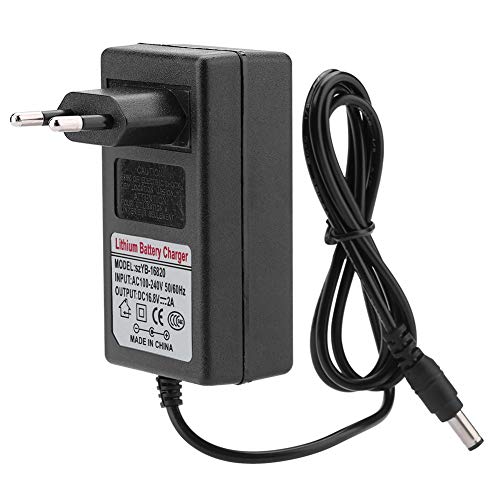 ASHATA Cargador de batería de Litio, AC100-240V DC 16.8V 2A Adaptador de Corriente de Repuesto Cargador de batería de Iones de Litio Carga Segura, Cargador de Repuesto para Balance Car(UE)