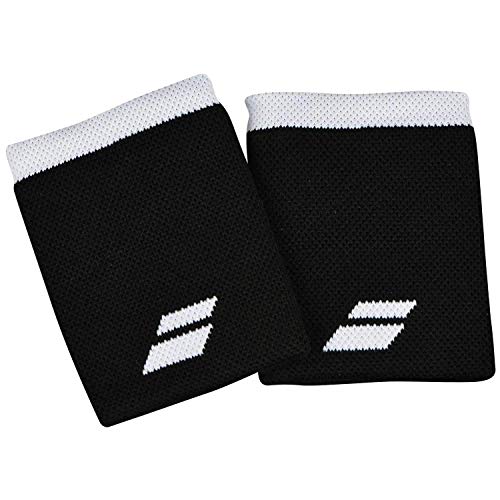 Babolat Logo Jumbo Wristband Muñequera, Adultos Unisex, Black/White (Multicolor), Talla Única