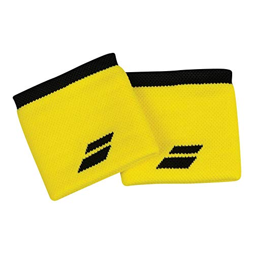 Babolat Logo Wristband Muñequera, Adultos Unisex, Blazing Yellow/Black (Multicolor), Talla Única