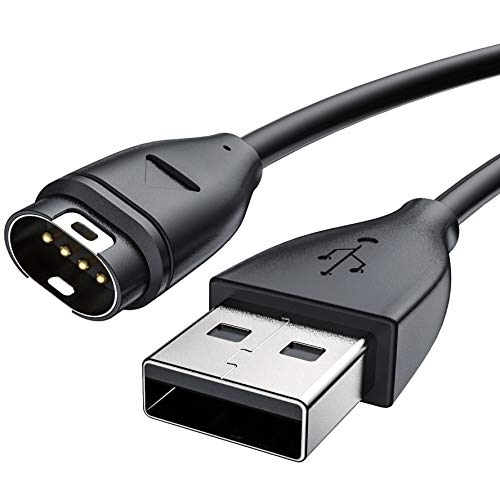 Cable Cargador Garmin 1Unidad,Ancable Cable Garmin USB 1m Compatible con Garmin Instinct Vivoactive3 3Music 4 4S Fenix 6 6s 6x Pro 5 5S 5X 5XPlus Forerunner 935 Approach S10 S40 S60 S62 X10 Quatix 5 6