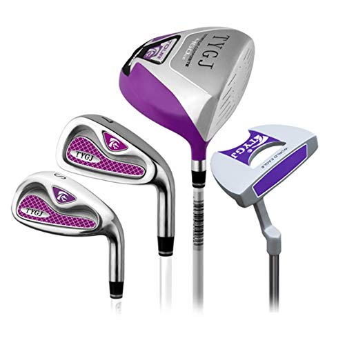 Carrito de Golf Bolsa Putter Golf Club Mano Derecha Rosada de Golf para Mujeres 4 Piezas Juego de Golf Rod Ladies Half Set Material Resistente al Agua y el Bolsillo de tintorería