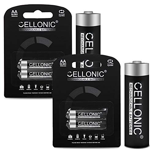 CELLONIC® Batería Premium Compatible con Garmin Oregon, Dakota, Montana, Monterra, Astro, GPSMAP, eTrex, eTrex Touch, Approach, 010-11874-00, 361-00071-00 4X 2600mAh Pila Repuesto bateria