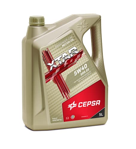 CEPSA 513923077 XTAR 5W40 505.01 5L Lubricante Sintético para Vehículos Gasolina y Diésel, 5 L