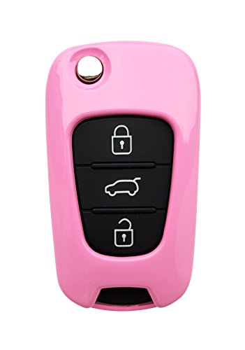 CK+ Kia ABS - Funda para llave de coche Rio Ceed Picanto Optima Carens Soul - Rosa