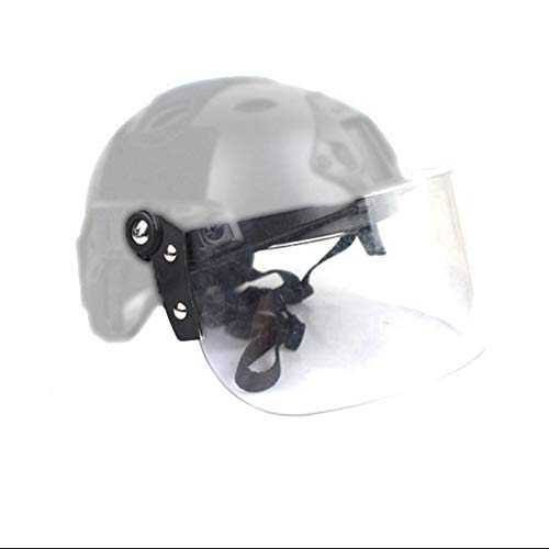 DETECH Gafas tácticas de casco transparente antidisturbios de la visera de la cara del escudo deslizante gafas de airsoft Paintball accesorios