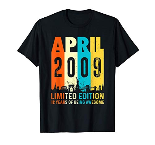Edición limitada para 12 años, nacido en Abril 2009 Camiseta