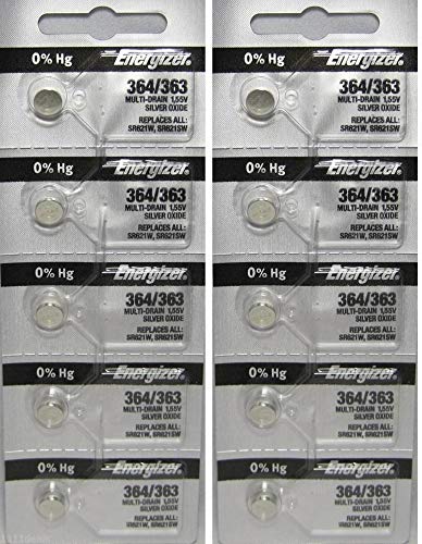 Energizer SR621SW - Pilas para reloj (10 unidades, 364)